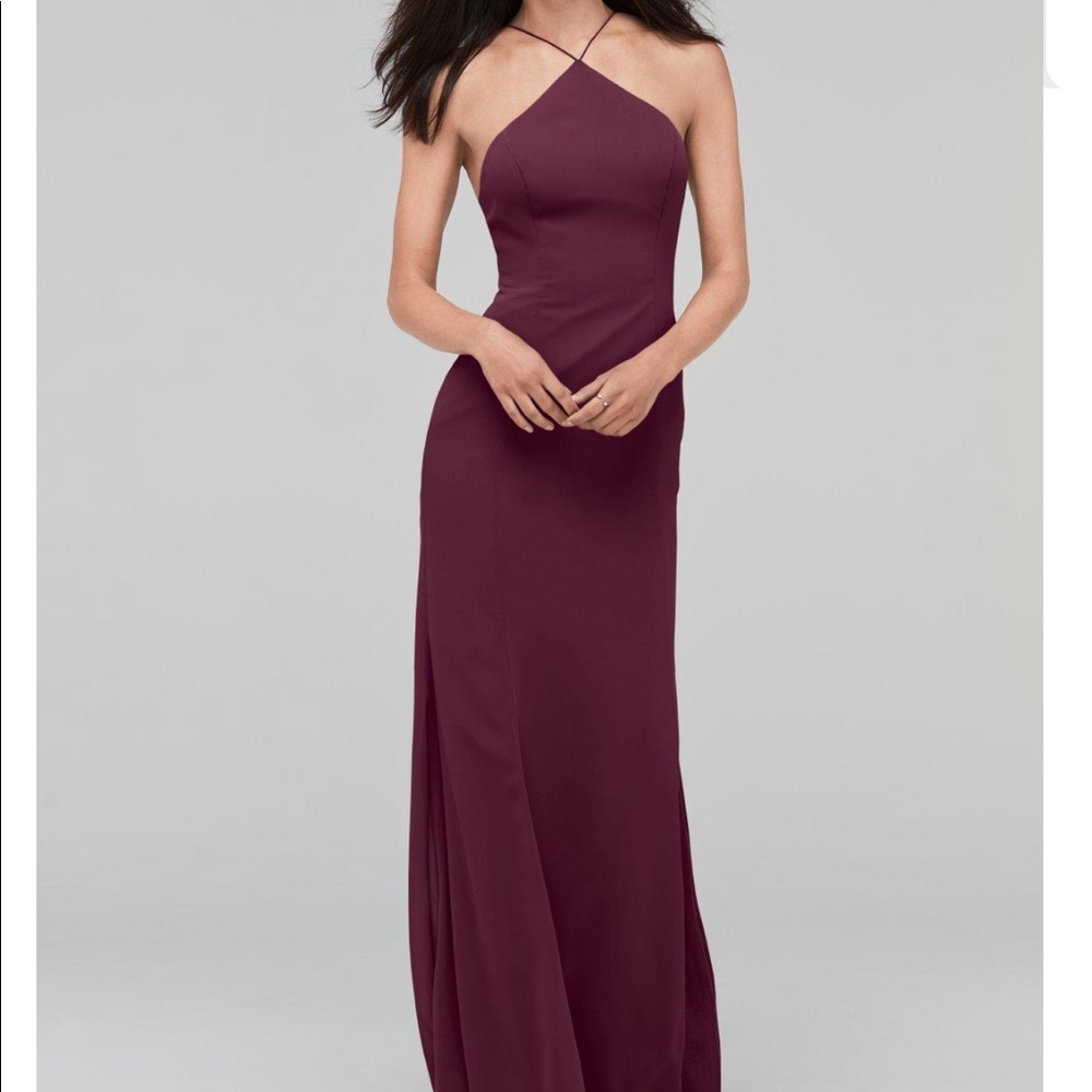 Watters Bridal Whitney Dress in shade Wine - size 4💜 WORN ONCE!